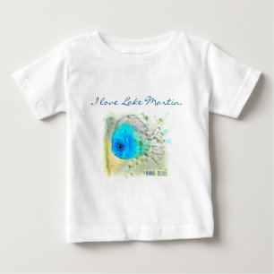 Le T-shirt des poissons du bébé "j'aime le lac