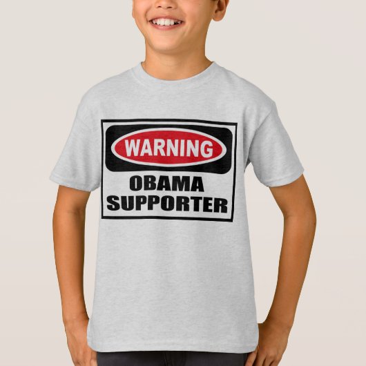 Le T-shirt d'OBAMA de l'enfant de avertissement de (Devant)