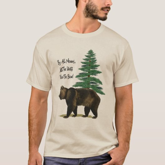 Le T-shirt drôle des hommes d'ours gris (Devant)
