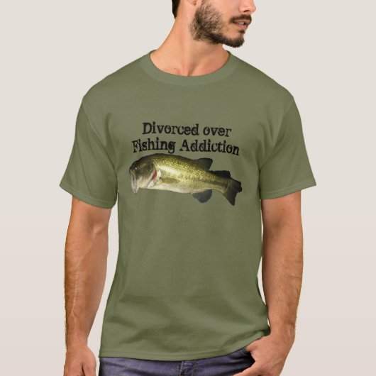 Le T-shirt drôle d'hommes de divorce de pêche (Devant)
