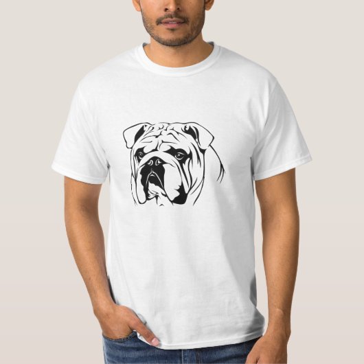 Le T-shirt du bouledogue des hommes prérétréci (Devant)