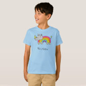 Le T-shirt du garçon de l'enfant d'arc-en-ciel de (Devant entier)