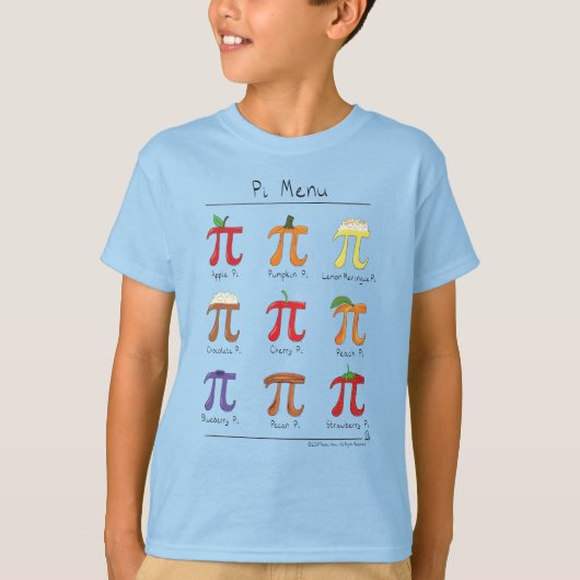 Le T-shirt du garçon des maths pi de menu de pi de (Devant)