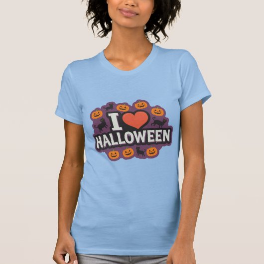 Le T-shirt féminin d'amour d'Halloween (Devant)
