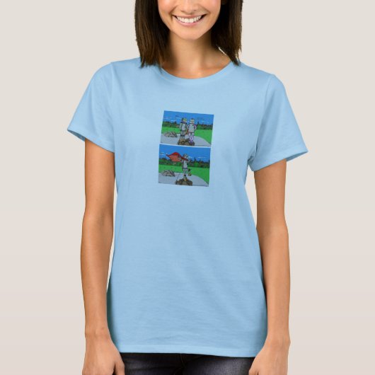Le T-shirt féminin débutant/robot (Devant)