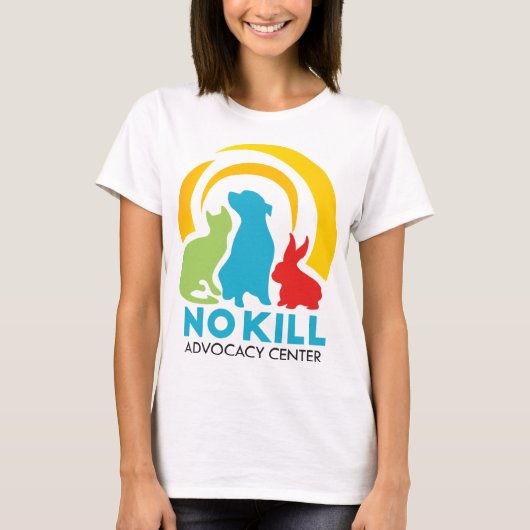 Le T-shirt féminin du Centre de plaidoyer No Kill (Devant)