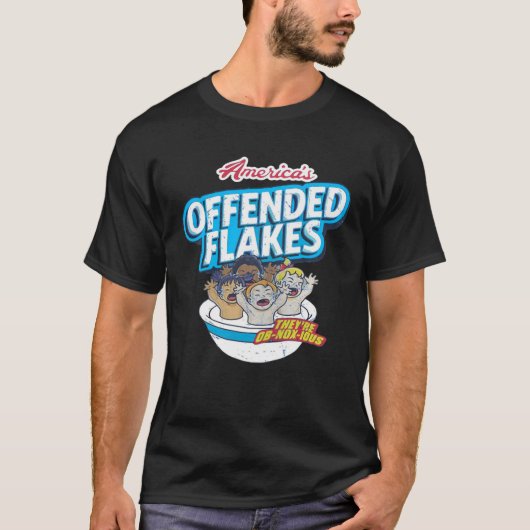 Le T-shirt Flakes américain offensé  (Devant)