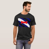 Le T-shirt foncé de base des hommes de drapeau de (Devant entier)