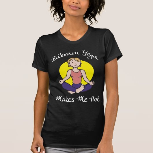 Le T-shirt foncé de Bikram des femmes drôles de (Devant)