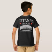 Le T-shirt foncé de fantôme de l'enfant titanique (Dos entier)