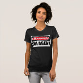 Le T-shirt foncé des femmes d'avertissement (Devant entier)