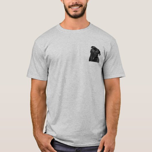Le T-shirt gris-clair de base des hommes noirs (Devant)