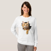 "Le T-shirt Meow du chat" (Devant entier)