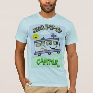 Le T-shirt mignon des hommes de camping/campeur