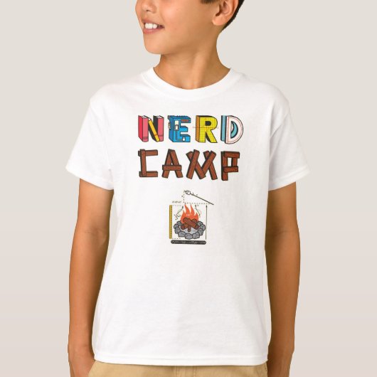 Le T-shirt nerd des enfants de camp (Devant)