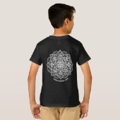 Le T-shirt noir des enfants - mandala de flocon de (Dos entier)
