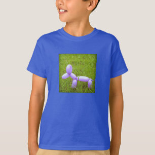 Le T-shirt raglan de l'enfant de chien de ballon