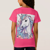 "Le T-shirt rose de la licorne" (Dos)
