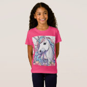 "Le T-shirt rose de la licorne" (Devant entier)