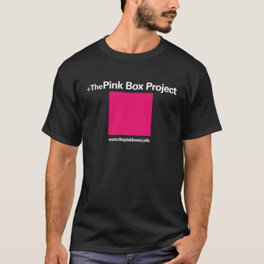 Le T-shirt rose de projet de boîte (Devant)