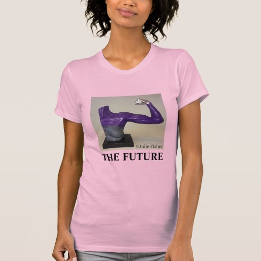 LE T-shirt rose féminin de l'AVENIR (Devant)