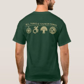 Le T-shirt vert classique d'hospitalité et de (Dos)