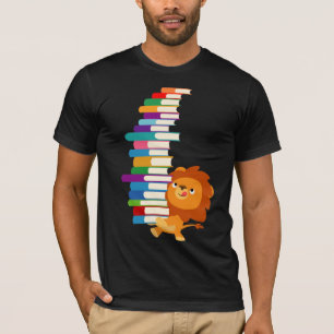 Le T-shirt vorace de lecteur (lion mignon de bande