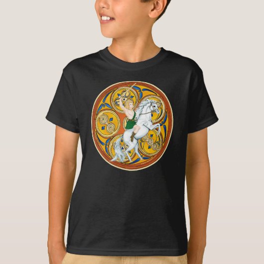 Le T-shirts celtique de l'enfant, guerrier (Devant)
