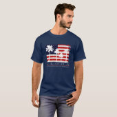 Le T-shirts des hommes des Etats-Unis de drapeau (Devant entier)