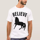Le T-shirts drôle de LICORNE CROIT (Devant)