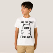Le T-shirts grincheux de chat pour des garçons (Devant entier)