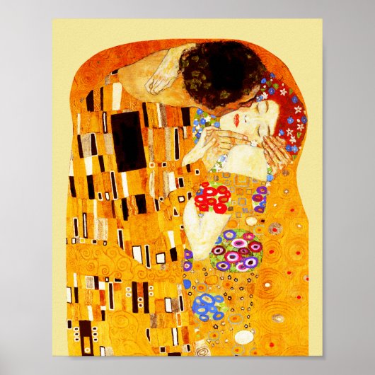Le tableau Kiss de Gustav Klimt (Devant)