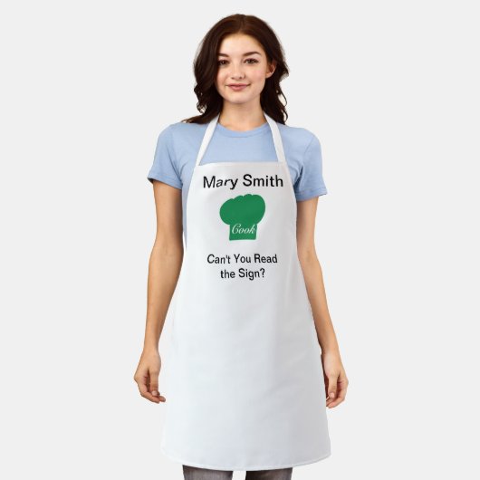 Le tablier Casquette de Green Cook (Porté)