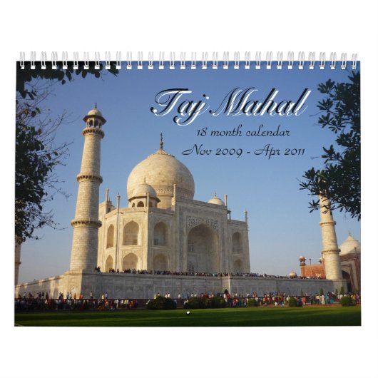 le Taj Mahal calendrier de 18 mois (Protection)