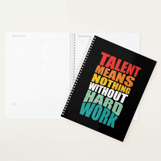 Le talent ne signifie rien sans travail acharné (Devant avec enveloppe)