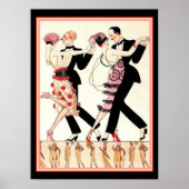 "Le Tango" Barbier Deco Print (Voorkant)