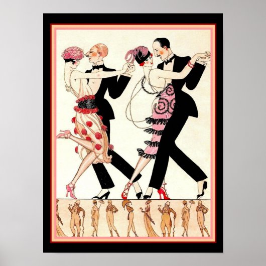 "Le Tango" Barbier Deco Print (Voorkant)