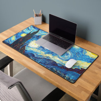 Le Tapis de Bureau La Nuit Étoilée de Van Gogh