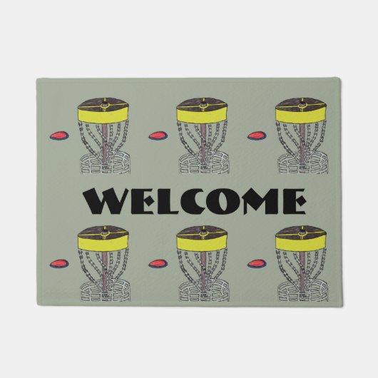 Le tapis de porte d'accueil de golf de disque (Devant)