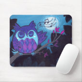 Le tapis de souris à motifs de losanges de hibou (Avec souris)