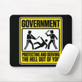Le tapis de souris d'avertissement de gouvernement (Avec souris)