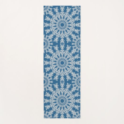Le tapis de yoga de mandala bleu (Devant)
