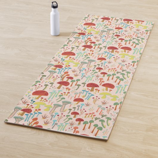 Le tapis de yoga du jardin aux champignons (En situation)
