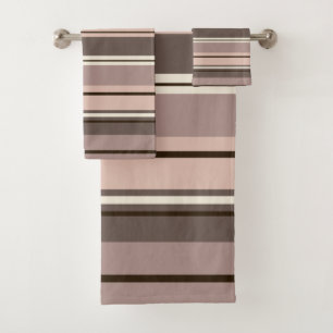 Le Taupe mélangé de bruns de motif rayé écrèm