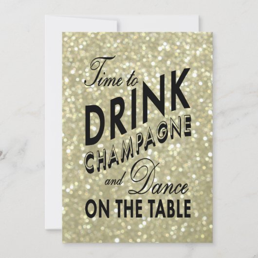 Le temps de boire du champagne Invitation d'entrep (Devant)