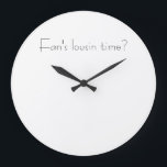 Le temps de sommeil de Fan ? Horloge - Mot dorique<br><div class="desc">L'heure du sommeil de Fan ? l'horloge murale.</div>