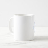 Le temps est argent - Mug Blue Horloge Face (Devant gauche)