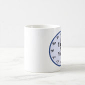 Le temps est argent - Mug Blue Horloge Face (Centre)