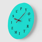 Le temps est écoulé Turquoise Grande horloge par J (Angle)