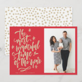 Le temps le plus merveilleux de l'année Carte phot (Devant / Derrière)